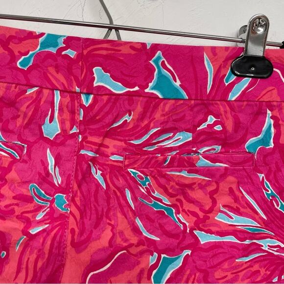 Lilly Pulitzer Pink Printed Chino Shorts Womens 2 Beachy Colorful Preppy Spring - Picture 5 of 9